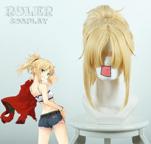 

40cm anime fateapocrypha mordred cosplay wig01234567211290303438981, Black