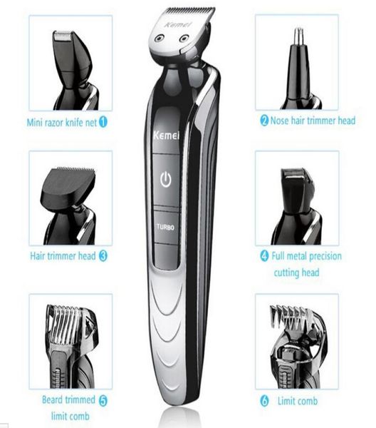 

allinone trimmer with 7 attachments electric man grooming kit hair clipper trimer shaver beard nose rechargeable cutting haircut9380242