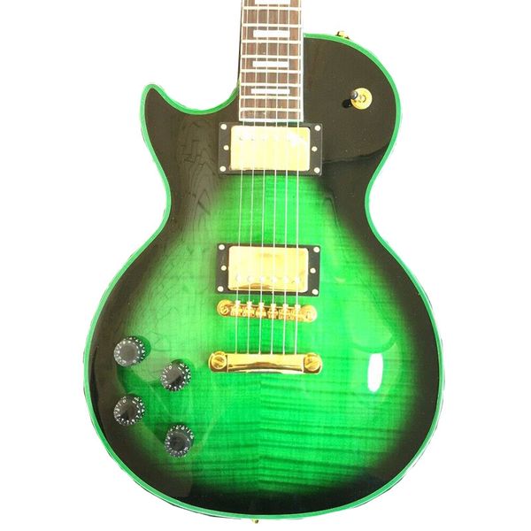 

guitar production plant custom made standard left hand green electric guitar