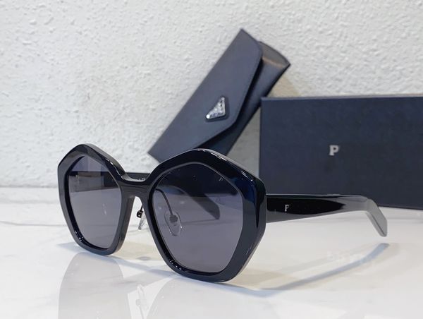 

designer's irregular logo p sunglasses for men and women's polygonal plate glasses tempered glass lenses and sunglasses, White;black