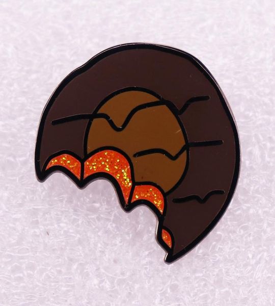 

british biscuit spongy cake orange jelly chocolate frosting coating little snacks enamel pin cookies croatian treat brooch3258335, Blue