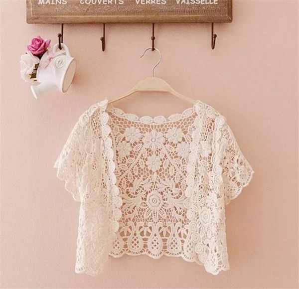 

white black apricot female elegant cape women short sleeve shrug bolero lace coat wedding bridal summer beach wraps jacket9588445