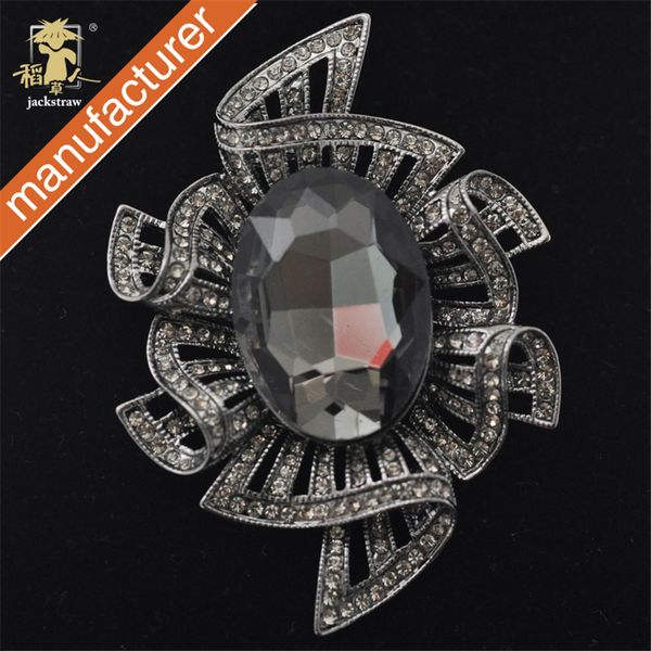 

pins brooches cnjackstraw fashion big women royal crystal brooch wedding elegant prom party gift jewelry 230630, Gray