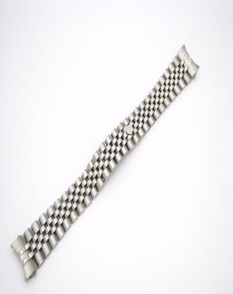 

carlywet 20mm 316l stainless steel jubilee silver twotone gold wrist watch band strap bracelet solid screw links curved end6764498, Black;brown