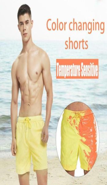 

magical change color beach shorts summer men swim trunks swimwear swimsuit portable fashion color changing shorts swimming cloth1273301