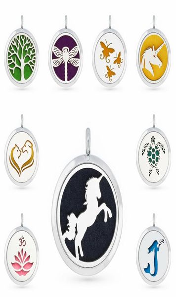 

tortoise dog unicorn horse 30mm magnet essential oil aromatherapy perfume pendant diffuser locket pendant fit for necklace women j6329036, Silver