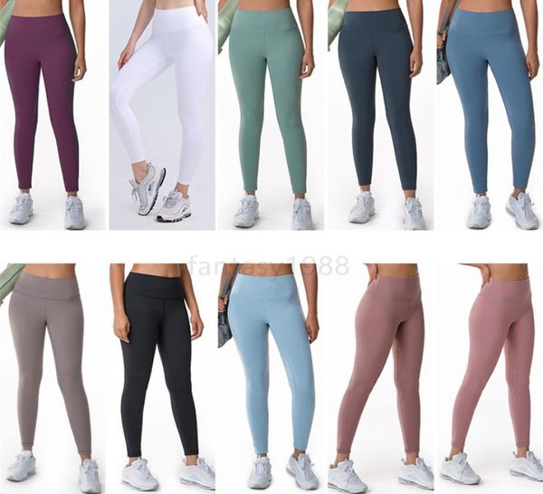 

lln1903 pants womens nudity yoga outfit running slim ninth pants exercise high waist warm fitness wear girls elastic skinny6635473