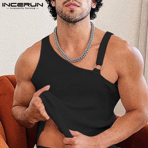 

men' tank leisure sleeveless waistcoat men solid comfortable vests fashion casual style male strappy 2023 s5xl incerun 230630, White;black
