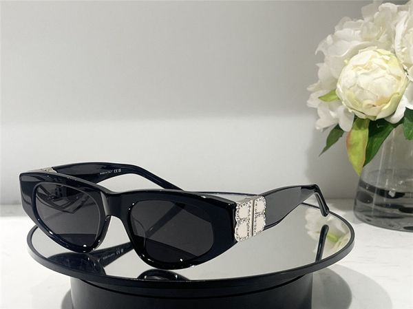 

new fashion design sunglasses 0095d cat eye frame with diamond embellishment simple and popular style decorative glasses uv400 lens