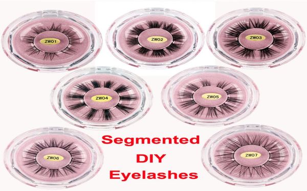 

segmented false eyelashes makeup diy lash extension volumizing wisps faux mink eyelash handmade dramatic clusters curl natural sec8429417