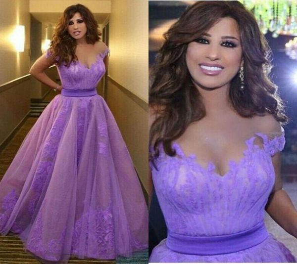 

said mhamad purple 2016 evening dresses sheer neck lace applique floor length formal help party evening gowns off shoulder wear be2500800, Black;red