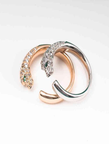 

classic trend v gold handmade leopard ring fashion atmosphere diamond set open head6439068, Silver