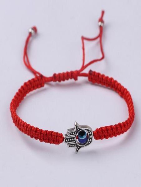 

lucky kabbalah red string thread hamsa bracelets blue turkish evil eye charm handmade fatima friendship jewelry gifts2302592, Red;brown