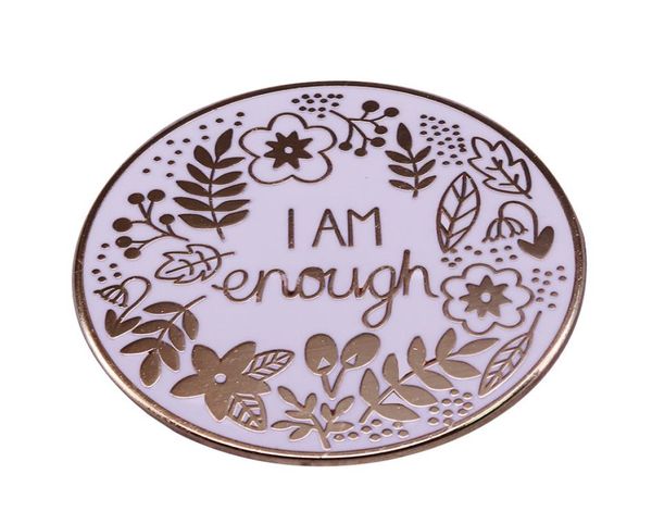 

i am enough mental health awareness brooch pins enamel metal badges lapel pin brooches jackets jeans fashion jewelry accessories8749374, Blue