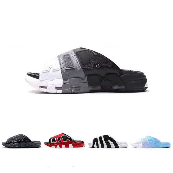 

more uptempo slide slippers sandals luxury quilted black white pink sandal loafers for mens women slides outdoor slipper scuffs fashion casu