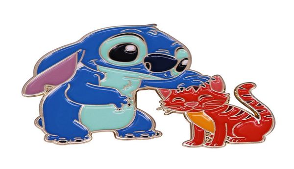

cute cat hard enamel pins collect animal metal cartoon brooch backpack hat collar lapel badges women fashion jewelry gifts5141935, Blue