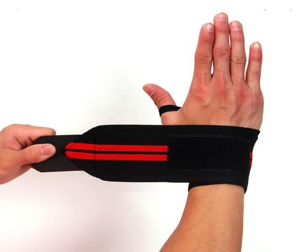 

sport wrist wrap bandage hand support wristband protector sweatband gym strap sport brace7300032, Black;red
