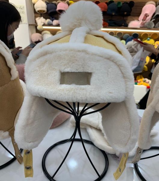 

fashion baby cashmere hats winter kids warm caps children ear muff girls boys hats toddlers for baby 3m4 years old8847065, Yellow