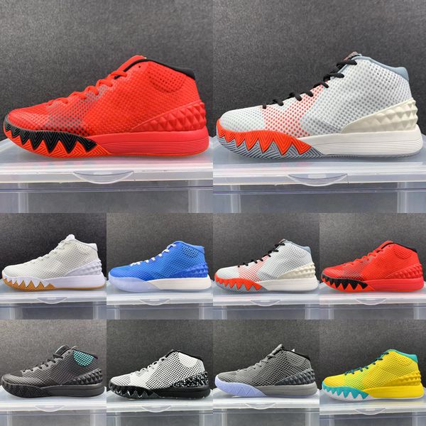 

2023 kyrie 1 infrared men basketball shoes 1s home deceptive red wolf grey deep pewter tour yellow dungeon sport shoes size 40-46