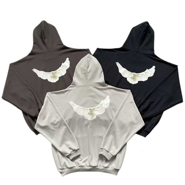 

ky hoodie dove tripartite joint polos designer sweater casual pullover long sleeve mens womens fashion wear high streetwear ins est wholesal, Black