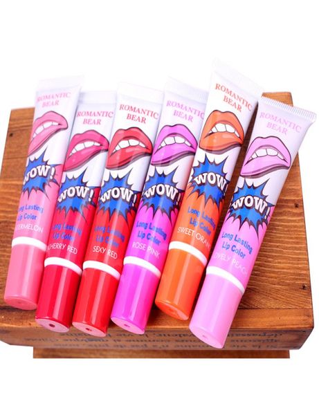 

lip gloss peeloff lasts for no stain marine collagen lipstick balm plant romantic bear 6 colors makeup moisturizing lip mask9189633