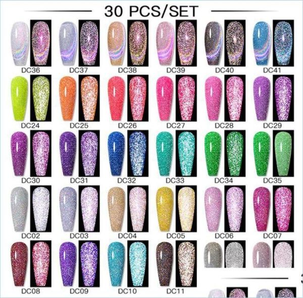 

nail art kits nail art kits 2830bottle gel polish set reflective magnetic semi permanent varnishes soak off uv led base coat 6449102