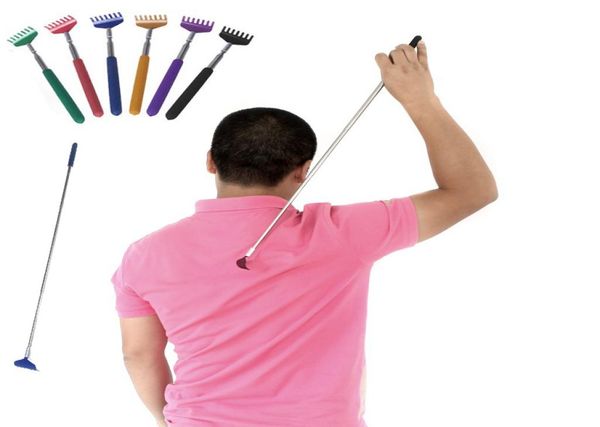 

extendable telescopic back scratcher massager with pen pocket clip handy pocket portable stainless steel body scratch3127513