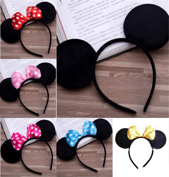 

6 color girls hair accessories mouse ears headband children hair band baby kids cute halloween christmas cosplay headdress hoop em9496678, Slivery;white