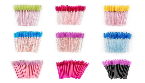 

false eyelashes 450pcs disposable eyebrow eyelash brushes comb spoolies lash wands makeup mascara for extensions4564470