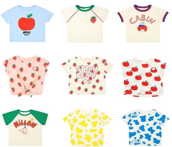 

kids t shirts bebe brand 2020 new summer boys girls cute fashion print short sleeve t shirt baby child cotton tees clothes 101342599, Blue