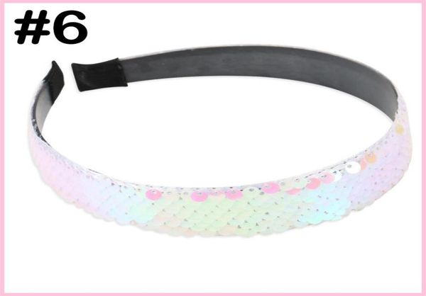 

30pcs reversible sequin hard headband for women ladies girls rainbow bling hard hairband hair hoop glitter hair acce1632718, Slivery;white