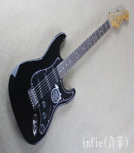 

stratocaster made in usa 6 string black electric guitar custom body guitar9967786