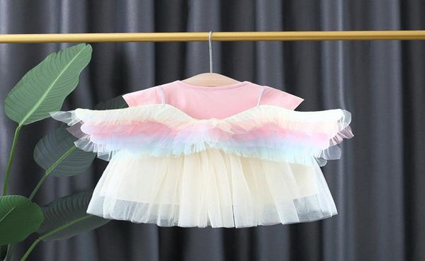 

girl039s dresses born baby girls summer clothes 1st birthday princess party tutu dress wings for clothing outfit8099987, Red;yellow