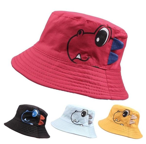 

2020cartoon dinosaur baby sun hat wide brim sun protect boys cap reversible baby girls summer hat 25 years baby boys clothing239w8770896, Yellow