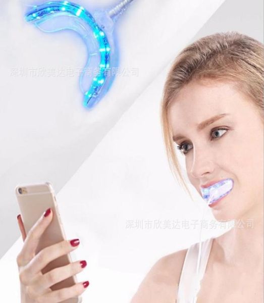 

led teeth whitening device gel tooth bleaching system portable dental whitener usb charge home teeth care tool1215500