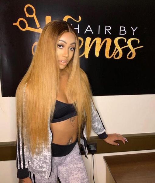 

1b 27 ombre brazilian straight lace front human hair wigs honey blonde remy 13x4 lace frontal ombre human hair wig for women4821962, Black;brown