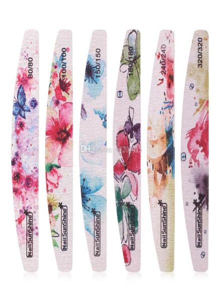 

flower polish block nail file sanding nail art pedicure tools salon sander accessory8933956