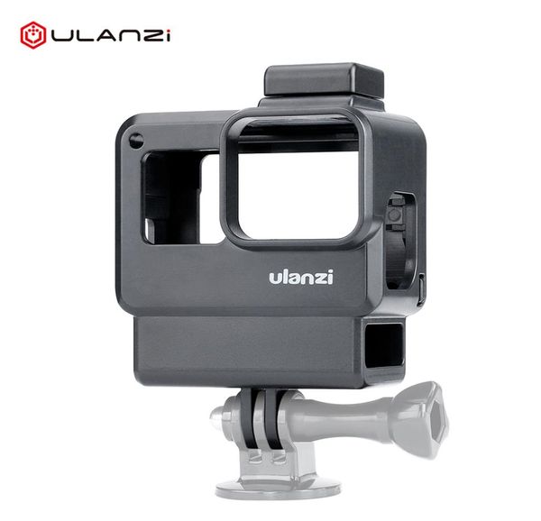 

ulanzi v2 vlog action camera case for gopro hero 7 6 5 black with cold shoe mount for external microphonepro 35mm mic adapter t26531824