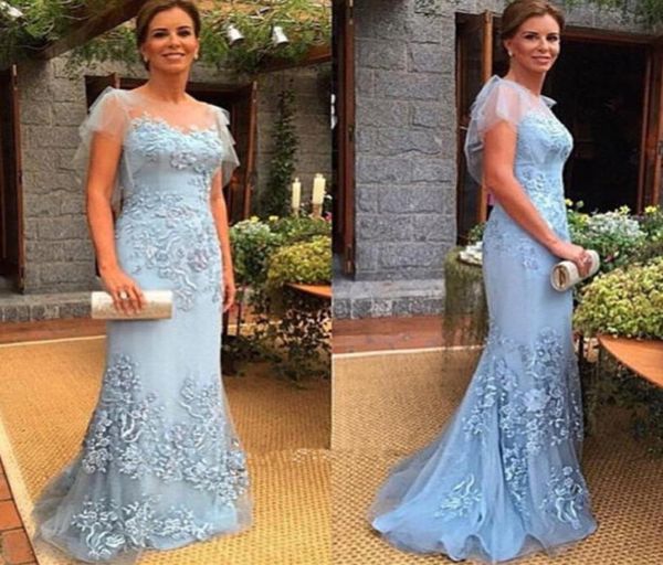 

sheer neck formal evening dresses 2019 chiffon lace applique short sleeve mother of the bride dresses prom party gowns9076397, Black;red
