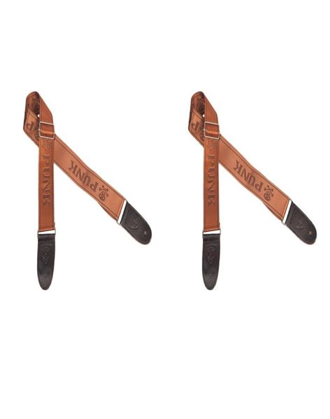 

naomi 2pcs guitar strap pu guitar accessories adjustable shoulder strap pu leather end coffee1222344
