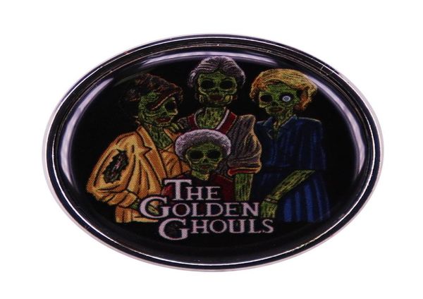

the golden ghouls lapel pin horror badge gift for women thank you for being a friend1017193, Blue