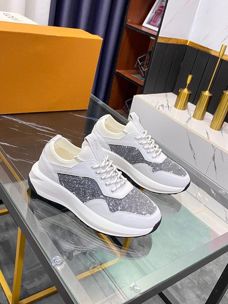 

designer runner trainers men america's cup leather sneakers patent leather flat trainers black mesh lace-up casual 0629