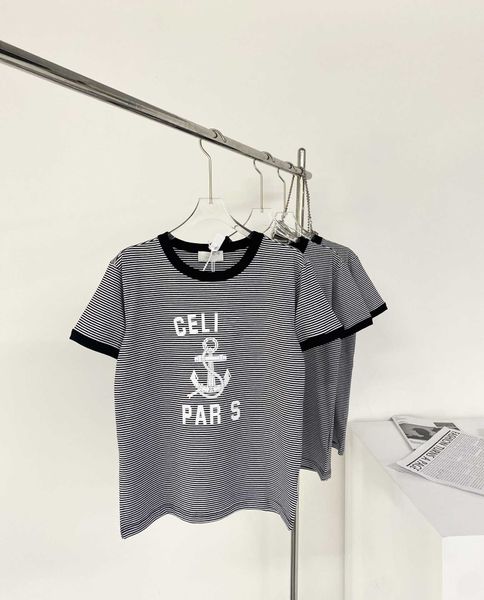 

womens t men shirt casual tshirt letter print short sleeve shirts c summer new navy stripe anchor t-shirt flocked versatile, White;black