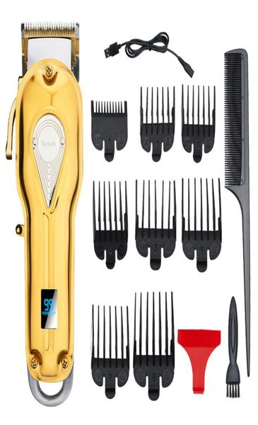 

alall metal haircut clippers 2500mah alloy cordless adjustable length steel blade electric barber usb charging hair clippers4768324