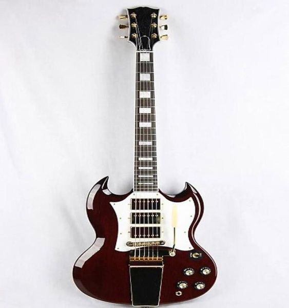 

electric guitar 3 pickups viabrato double cut guitar01234021953