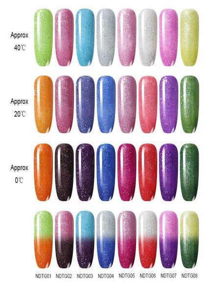 

nicole diary 9ml thermal nail polish glitter temperature color changing waterbased varnish shinny shimmer nail jllflh5649549, Silver;gold