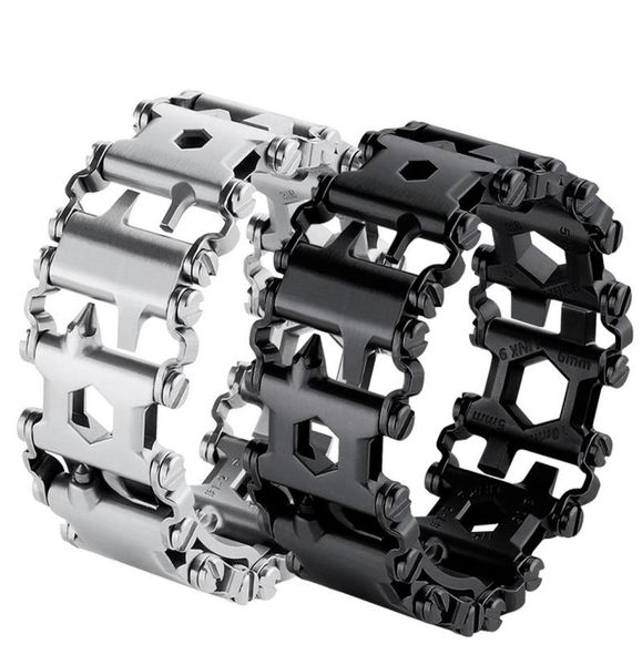 

watch bands multifunctional watchband stainless steel band 20mm 22mm 24mm 26mm 28mm men bracelet2223922, Black;brown