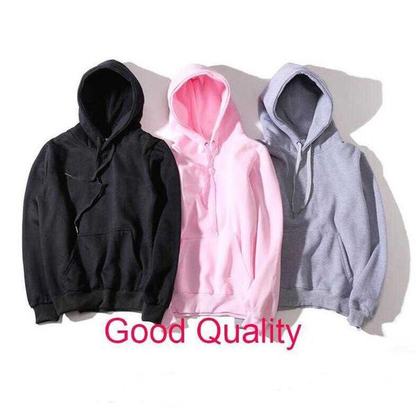 

new fashion hoodie men women sport sweatshirt size s-xxl 8 color 2 styles cotton blend thick fashion hoodies pullover long sleeve streetwear, Black
