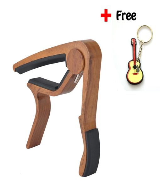 

6string acoustic guitar capo single handed quick change high caporose wood3410224