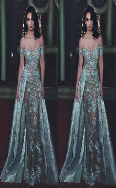 

vestidos 2020 evening dresses mermaid off the shoulder 3d flower prom dress a line overskirt long party gown see through6152820, Black;red